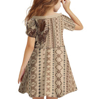 Women's Day Samoa Malu Tattoo Inspired Mix Teuila Family Matching Off The Shoulder Long Sleeve Dress and Hawaiian Shirt Vintage Tapa LT7 - Polynesian Pride