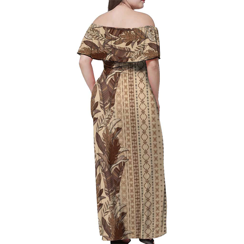 Women's Day Samoa Malu Tattoo Inspired Mix Teuila Family Matching Off Shoulder Maxi Dress and Hawaiian Shirt Vintage Tapa