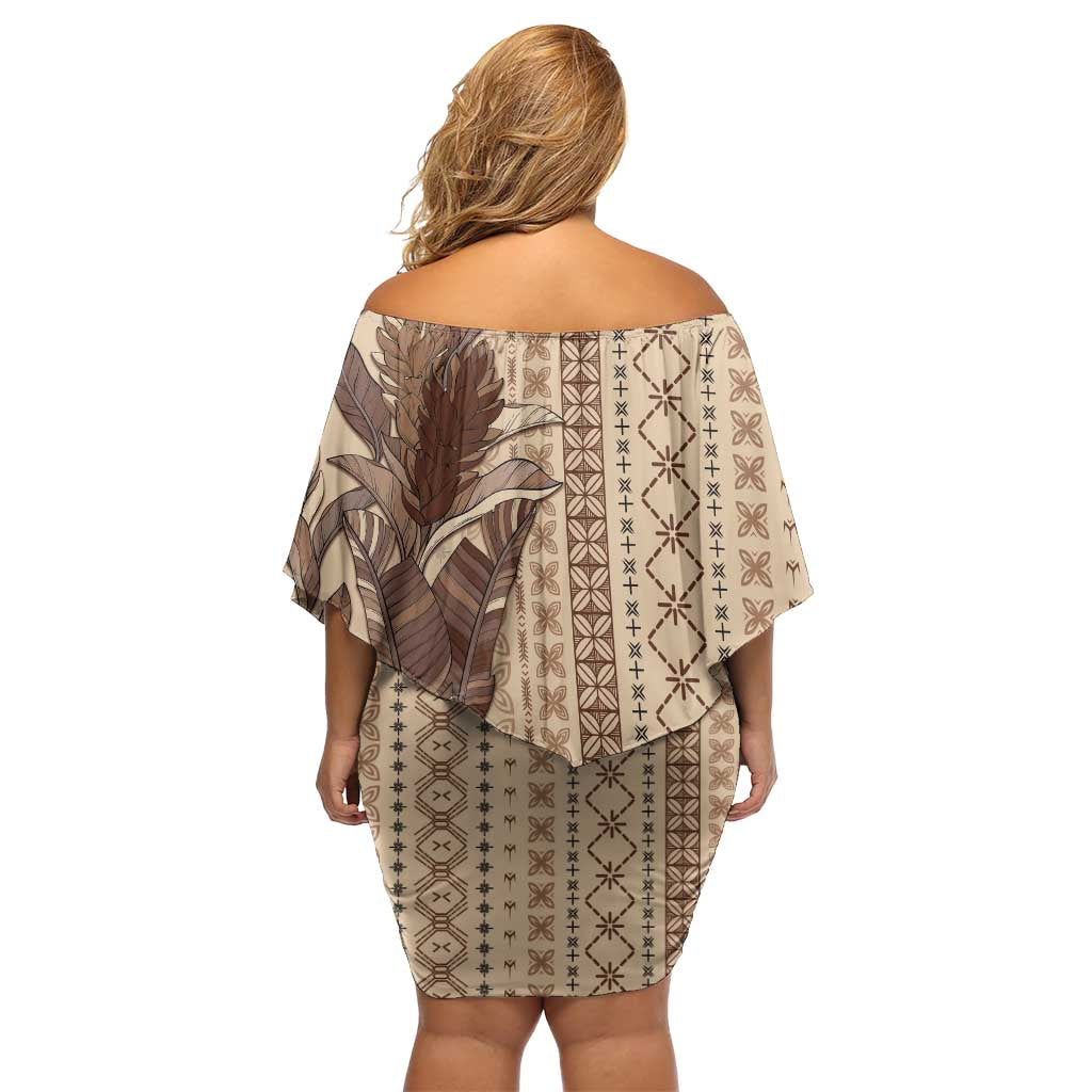 Women's Day Samoa Malu Tattoo Inspired Mix Teuila Family Matching Off Shoulder Short Dress and Hawaiian Shirt Vintage Tapa