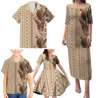 Women's Day Samoa Malu Tattoo Inspired Mix Teuila Family Matching Puletasi and Hawaiian Shirt Vintage Tapa