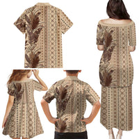 Women's Day Samoa Malu Tattoo Inspired Mix Teuila Family Matching Puletasi and Hawaiian Shirt Vintage Tapa