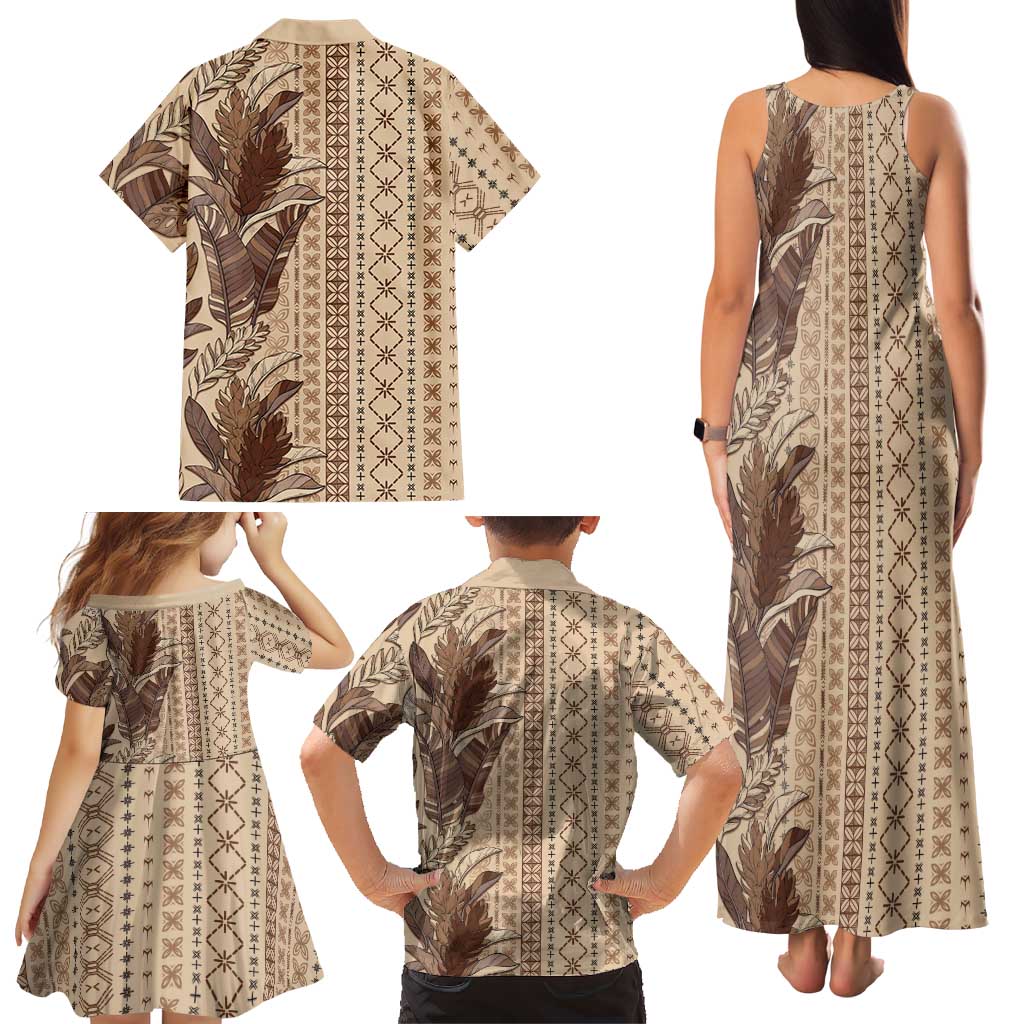 Women's Day Samoa Malu Tattoo Inspired Mix Teuila Family Matching Tank Maxi Dress and Hawaiian Shirt Vintage Tapa