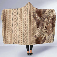 Women's Day Samoa Malu Tattoo Inspired Mix Teuila Hooded Blanket Vintage Tapa