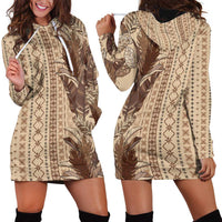 Women's Day Samoa Malu Tattoo Inspired Mix Teuila Hoodie Dress Vintage Tapa