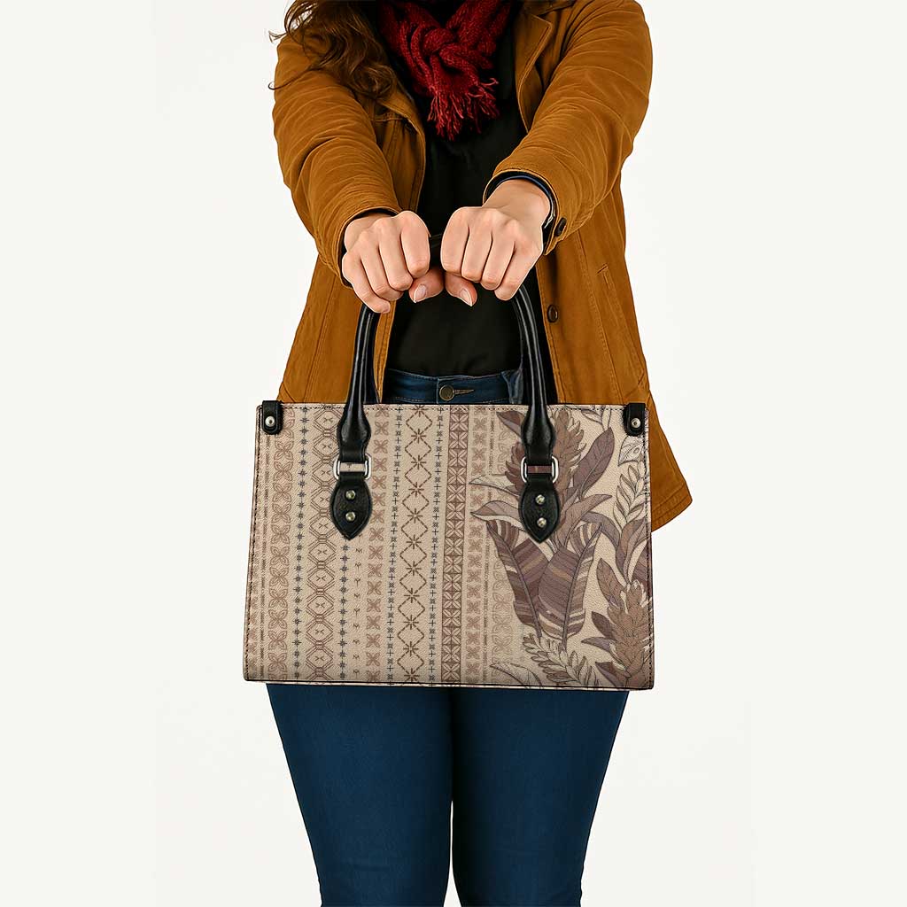 Women's Day Samoa Malu Tattoo Inspired Mix Teuila Leather Bag Vintage Tapa LT7 - Polynesian Pride