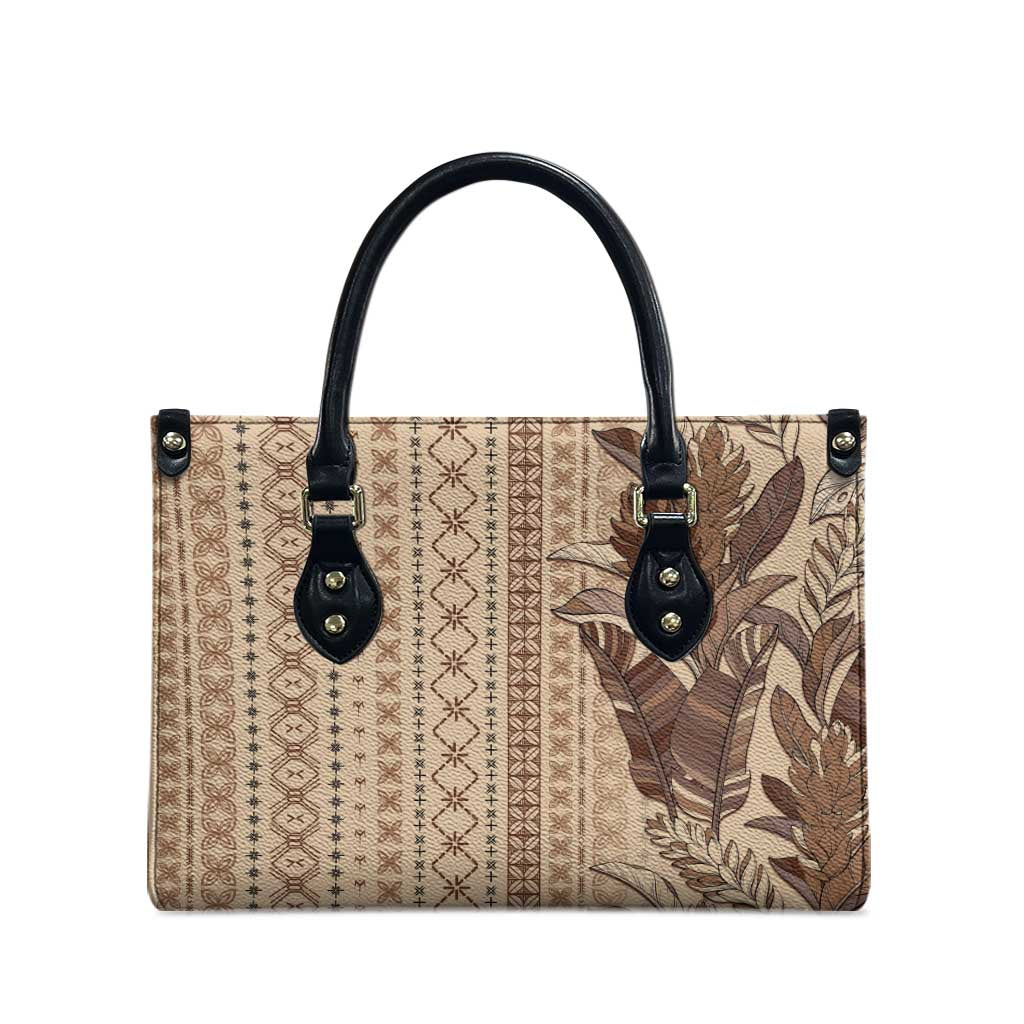 Women's Day Samoa Malu Tattoo Inspired Mix Teuila Leather Bag Vintage Tapa LT7 - Polynesian Pride