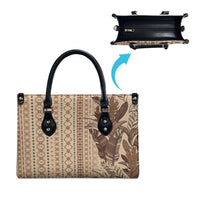 Women's Day Samoa Malu Tattoo Inspired Mix Teuila Leather Bag Vintage Tapa LT7 - Polynesian Pride