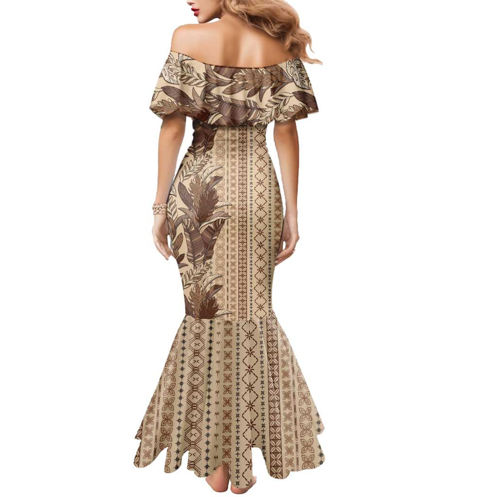 Women's Day Samoa Malu Tattoo Inspired Mix Teuila Mermaid Dress Vintage Tapa LT7 - Polynesian Pride