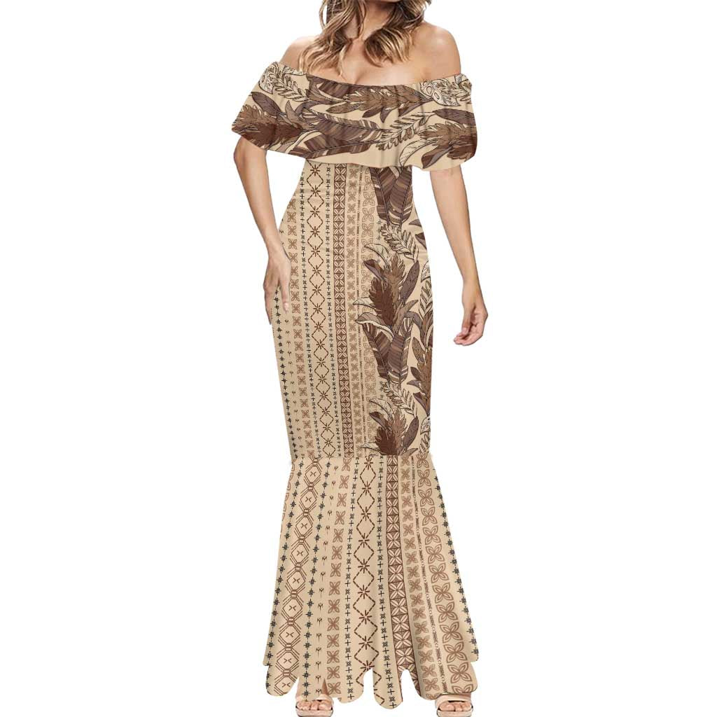 Women's Day Samoa Malu Tattoo Inspired Mix Teuila Mermaid Dress Vintage Tapa LT7 - Polynesian Pride