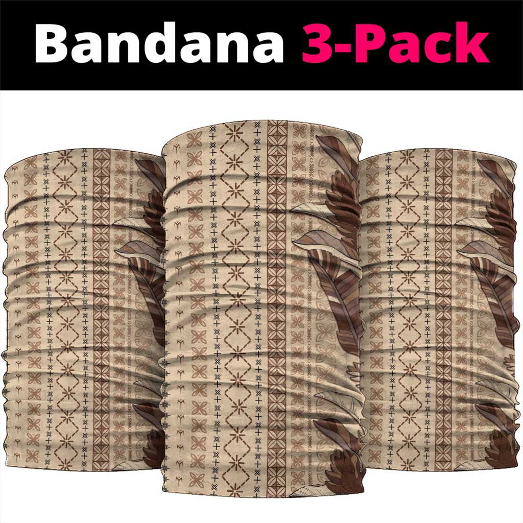Women's Day Samoa Malu Tattoo Inspired Mix Teuila Neck Gaiter Vintage Tapa LT7 package One Size: 25*50cm Beige - Polynesian Pride