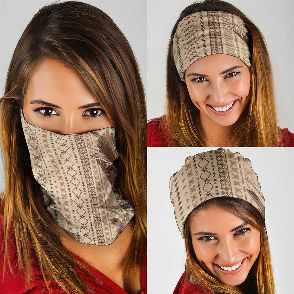 Women's Day Samoa Malu Tattoo Inspired Mix Teuila Neck Gaiter Vintage Tapa LT7 - Polynesian Pride