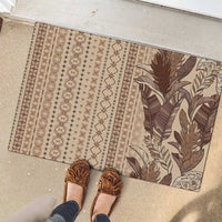Women's Day Samoa Malu Tattoo Inspired Mix Teuila Rubber Doormat Vintage Tapa
