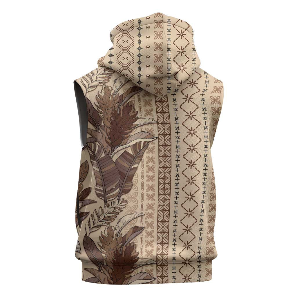 Women's Day Samoa Malu Tattoo Inspired Mix Teuila Sleeveless Hoodie Vintage Tapa