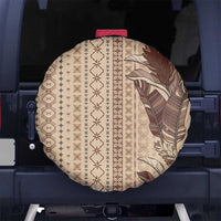 Women's Day Samoa Malu Tattoo Inspired Mix Teuila Spare Tire Cover Vintage Tapa LT7 No hole Beige - Polynesian Pride