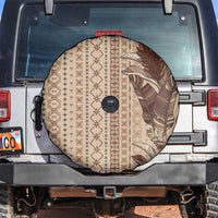 Women's Day Samoa Malu Tattoo Inspired Mix Teuila Spare Tire Cover Vintage Tapa LT7 Beige - Polynesian Pride