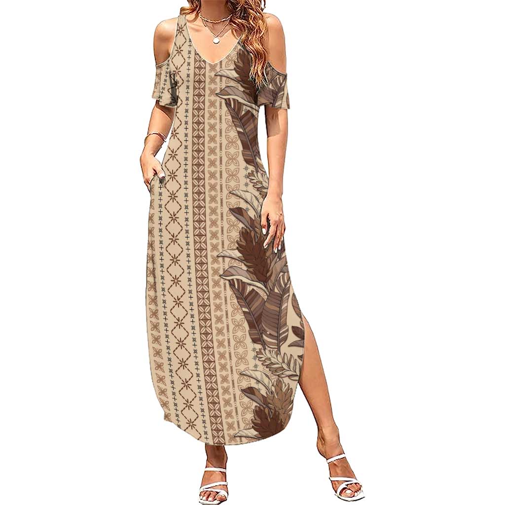 Women's Day Samoa Malu Tattoo Inspired Mix Teuila Summer Maxi Dress Vintage Tapa