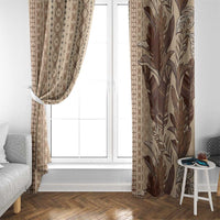 Women's Day Samoa Malu Tattoo Inspired Mix Teuila Window Curtain Vintage Tapa