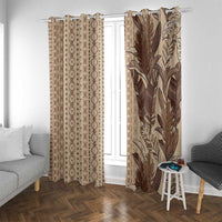 Women's Day Samoa Malu Tattoo Inspired Mix Teuila Window Curtain Vintage Tapa