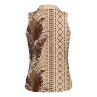 Women's Day Samoa Malu Tattoo Inspired Mix Teuila Women Sleeveless Polo Shirt Vintage Tapa