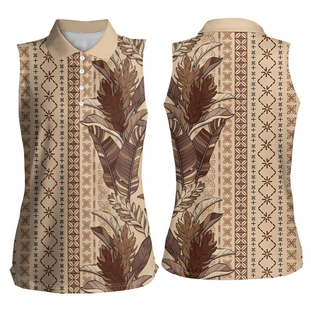 Women's Day Samoa Malu Tattoo Inspired Mix Teuila Women Sleeveless Polo Shirt Vintage Tapa