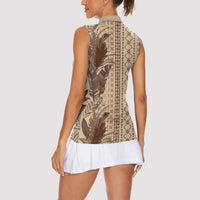 Women's Day Samoa Malu Tattoo Inspired Mix Teuila Women Sleeveless Polo Shirt Vintage Tapa