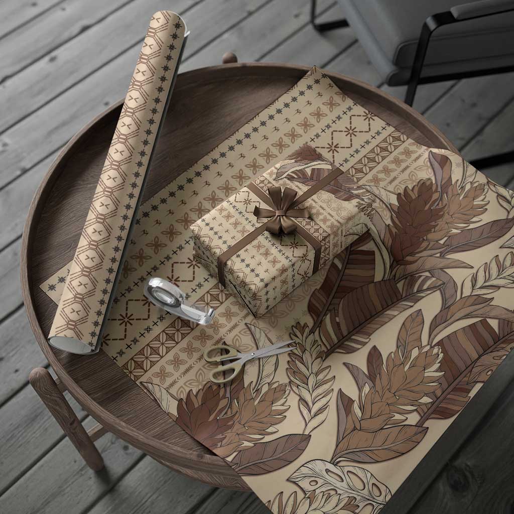 Women's Day Samoa Malu Tattoo Inspired Mix Teuila Wrapping Paper Vintage Tapa LT7 - Polynesian Pride