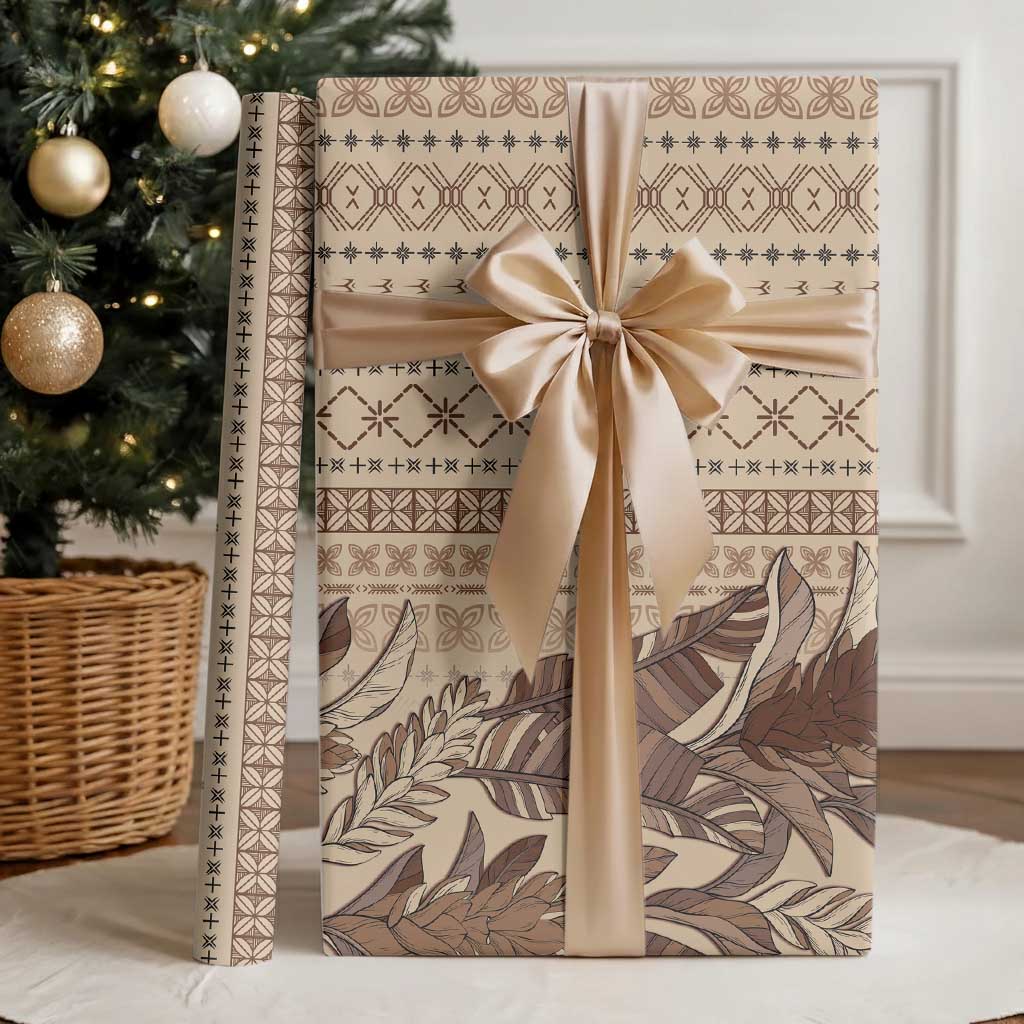 Women's Day Samoa Malu Tattoo Inspired Mix Teuila Wrapping Paper Vintage Tapa LT7 - Polynesian Pride