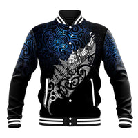 Maori Matariki Baseball Jacket Landscape Styled Fern - Galaxy