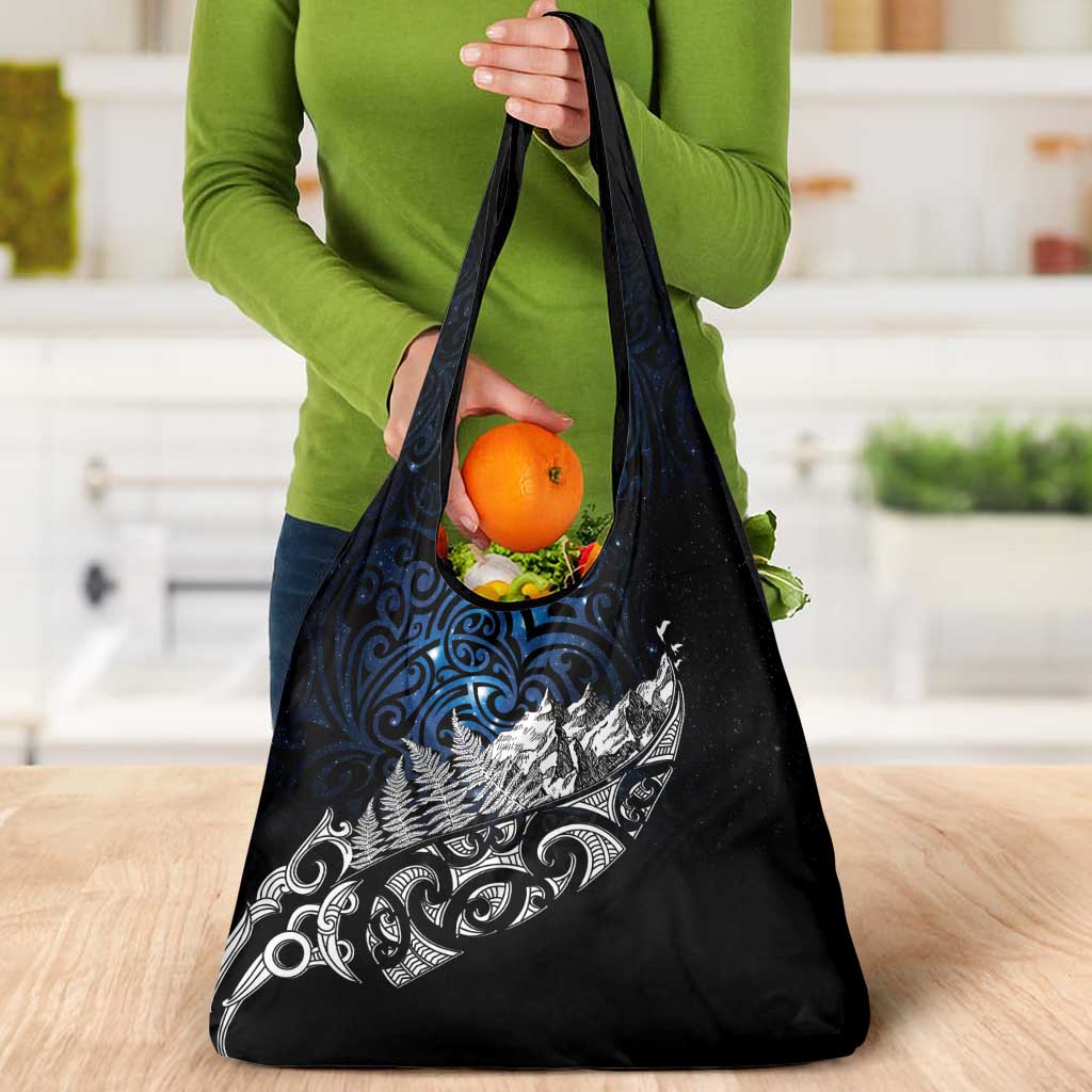 Maori Matariki Grocery Bag Landscape Styled Fern - Galaxy