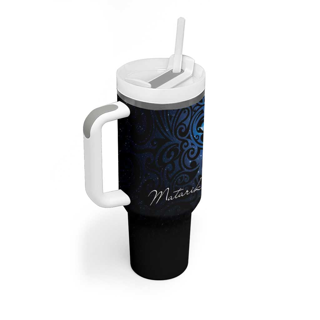 Maori Matariki Tumbler With Handle Landscape Styled Fern - Galaxy