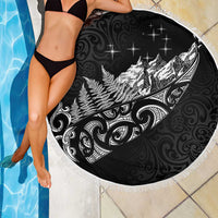 Maori Matariki Beach Blanket Landscape Styled Fern - Monochrome