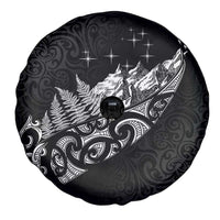 Maori Matariki Spare Tire Cover Landscape Styled Fern - Monochrome