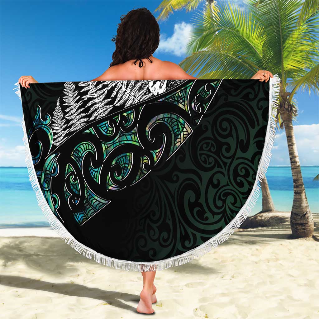 Maori Matariki Beach Blanket Landscape Styled Fern - Paua Shell