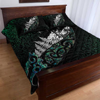 Maori Matariki Quilt Bed Set Landscape Styled Fern - Paua Shell