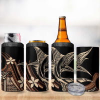 Samoa Manuia le Aso Tuto'atasi 4 in 1 Can Cooler Tumbler Siapo Mamanu Mix Tatau Marlin