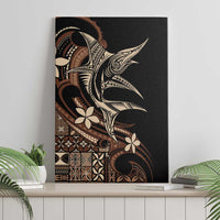 Samoa Manuia le Aso Tuto'atasi Canvas Wall Art Siapo Mamanu Mix Tatau Marlin