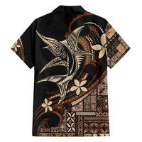Samoa Manuia le Aso Tuto'atasi Family Matching Long Sleeve Bodycon Dress and Hawaiian Shirt Siapo Mamanu Mix Tatau Marlin