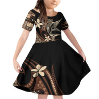 Samoa Manuia le Aso Tuto'atasi Family Matching Off Shoulder Short Dress and Hawaiian Shirt Siapo Mamanu Mix Tatau Marlin