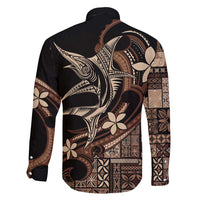 Samoa Manuia le Aso Tuto'atasi Family Matching Summer Maxi Dress and Hawaiian Shirt Siapo Mamanu Mix Tatau Marlin