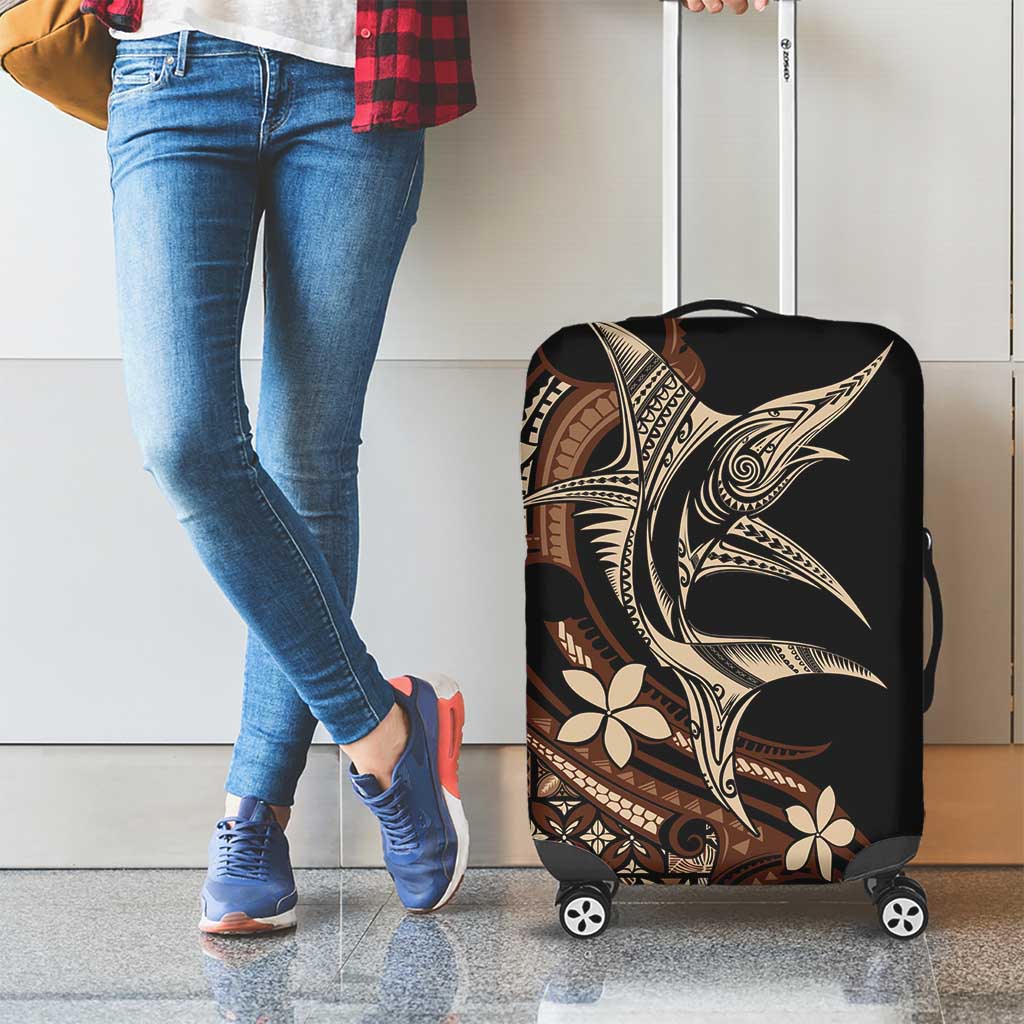 Samoa Manuia le Aso Tuto'atasi Luggage Cover Siapo Mamanu Mix Tatau Marlin