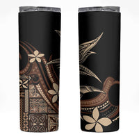 Samoa Manuia le Aso Tuto'atasi Skinny Tumbler Siapo Mamanu Mix Tatau Marlin