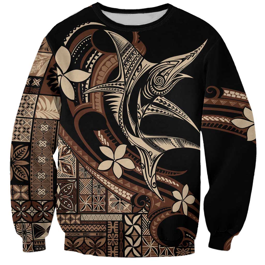 Samoa Manuia le Aso Tuto'atasi Sweatshirt Siapo Mamanu Mix Tatau Marlin