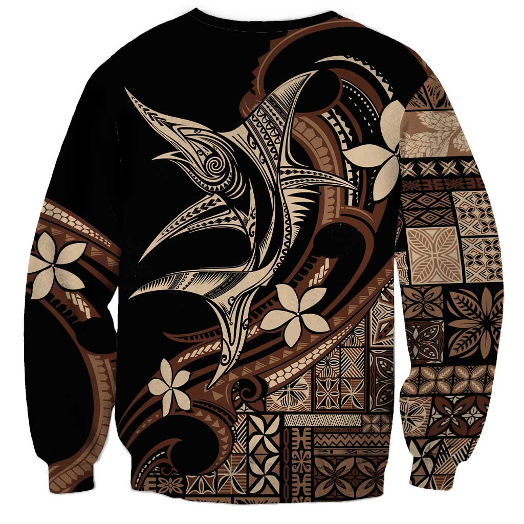 Samoa Manuia le Aso Tuto'atasi Sweatshirt Siapo Mamanu Mix Tatau Marlin