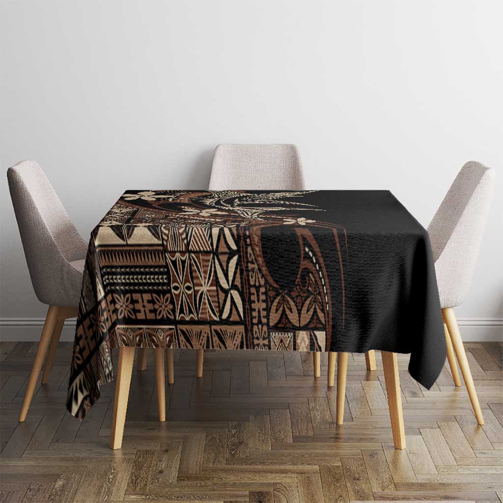 Samoa Manuia le Aso Tuto'atasi Tablecloth Siapo Mamanu Mix Tatau Marlin