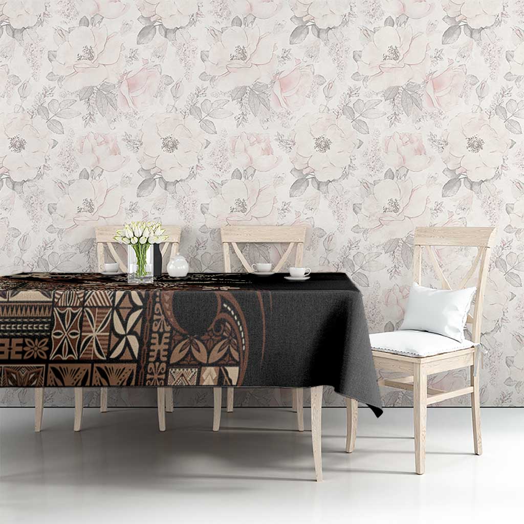 Samoa Manuia le Aso Tuto'atasi Tablecloth Siapo Mamanu Mix Tatau Marlin