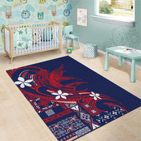 Samoa Manuia le Aso Tuto'atasi Area Rug Siapo Mamanu Mix Tatau Marlin - Flag Color