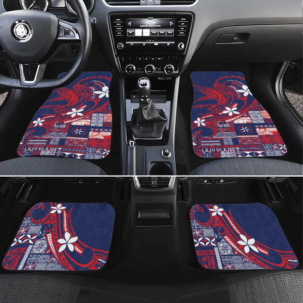 Samoa Manuia le Aso Tuto'atasi Car Mats Siapo Mamanu Mix Tatau Marlin - Flag Color