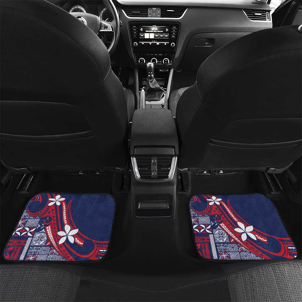 Samoa Manuia le Aso Tuto'atasi Car Mats Siapo Mamanu Mix Tatau Marlin - Flag Color