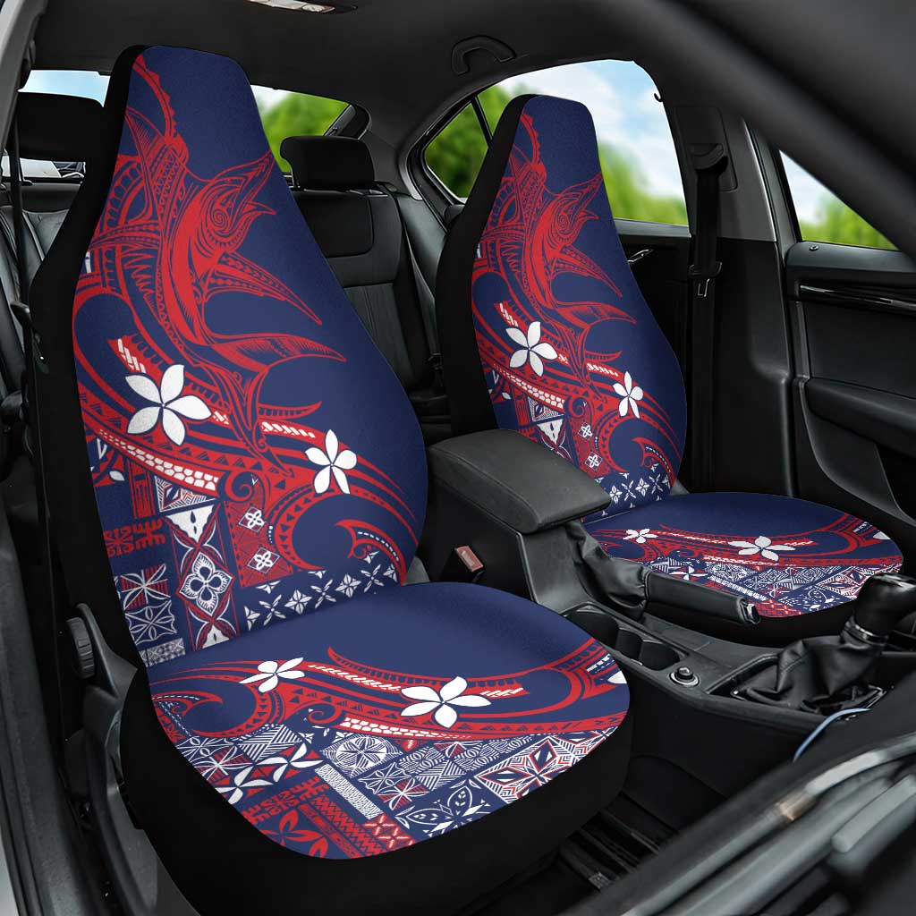 Samoa Manuia le Aso Tuto'atasi Car Seat Cover Siapo Mamanu Mix Tatau Marlin - Flag Color