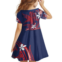Samoa Manuia le Aso Tuto'atasi Family Matching Tank Maxi Dress and Hawaiian Shirt Siapo Mamanu Mix Tatau Marlin - Flag Color LT7 - Polynesian Pride